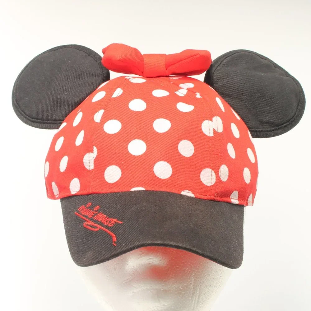 Minnie Mouse Disney Parks Hat Youth Snap Back Red-White-Black